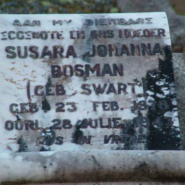 BOSMAN Susara Johanna nee SWART 1878-1943