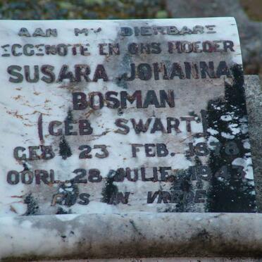 BOSMAN Susara Johanna nee SWART 1878-1943