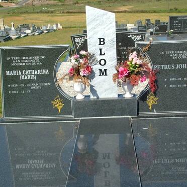 BLOM Petrus Johannes 1933-2014 &amp; Maria Catharina formerly VAN EEDEN nee RUST 1929-2012