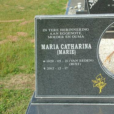 BLOM Maria Catharina formerly VAN EEDEN nee RUST 1929-2012