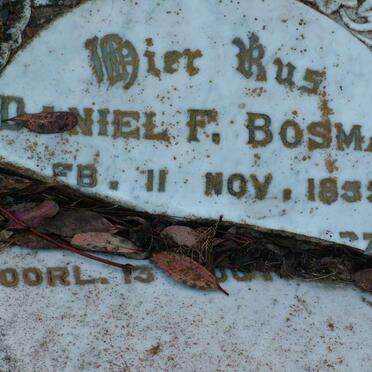 BOSMAN Daniel F. 1855-1927