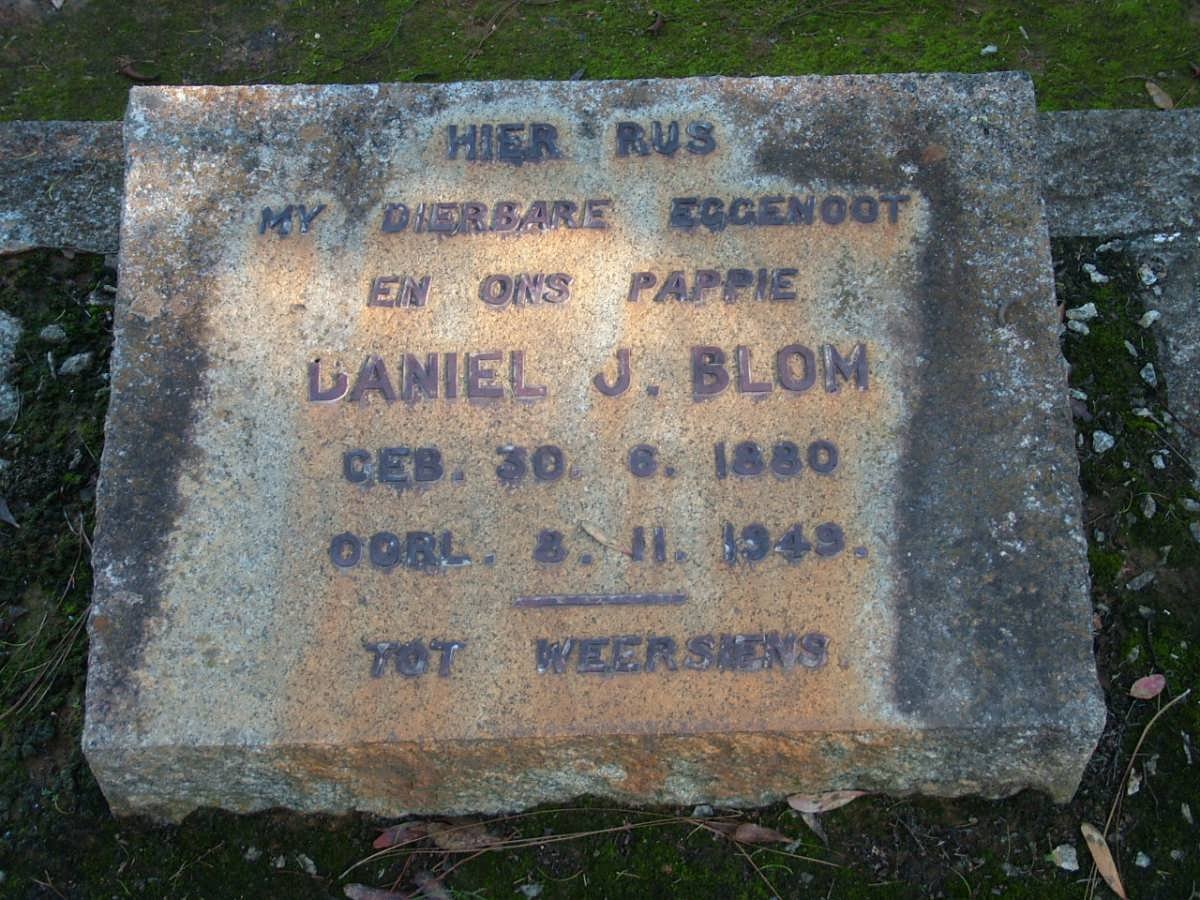 BLOM Daniel J. 1880-1949