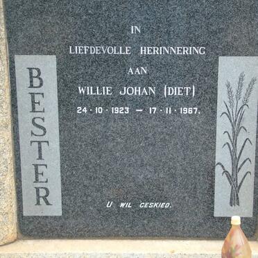 BESTER Willie Johan 1923-1967