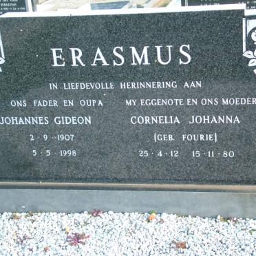 ERASMUS Johannes Gideon 1907-1998 &amp; Cornelia Johanna FOURIE 1912-1980