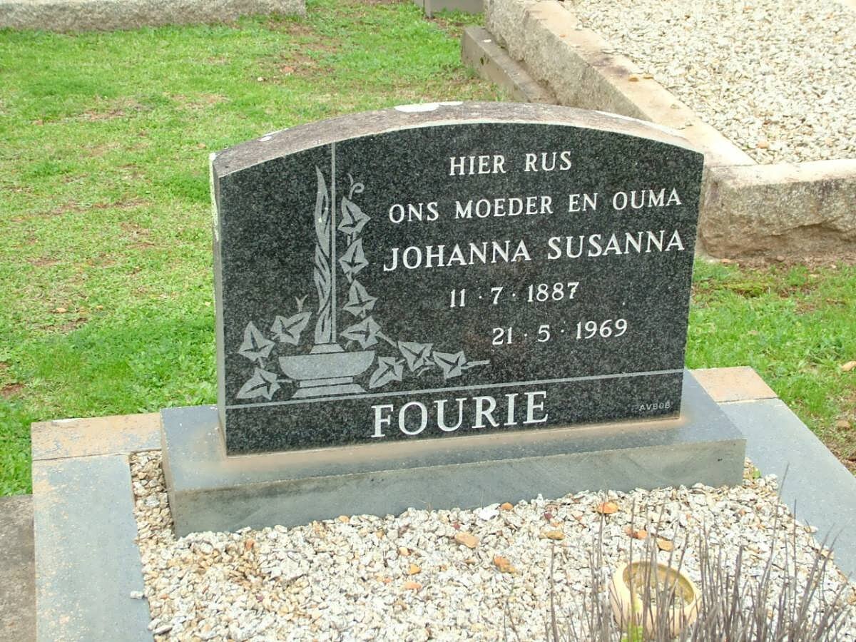FOURIE Johanna Susanna 1887-1969