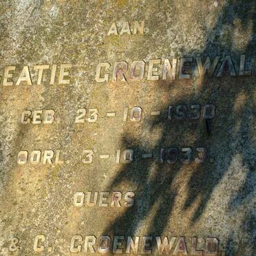 GROENEWALD Seatie 1930-1933