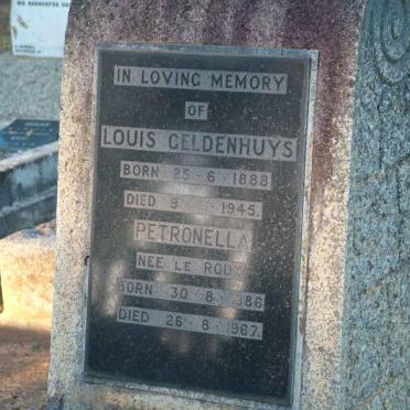 GELDENHUYS Louis 1888-1945 &amp; Petronella LE ROUX 1886-1967