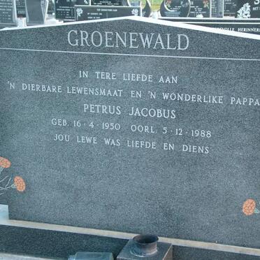 GROENEWALD Petrus Jacobus 1950-1988