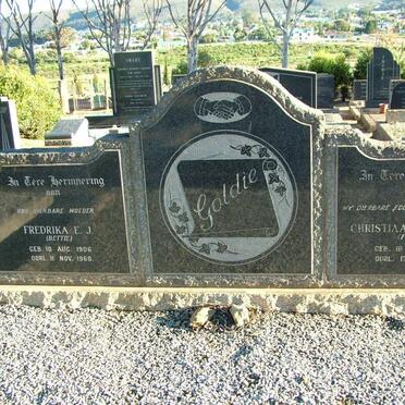 GOLDIE Christiaan Francois 1909-1962 &amp; Fredrika E.J. 1906-1968