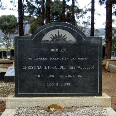 GOLDIE Christina H.P. nee WESSELS 1897-1963