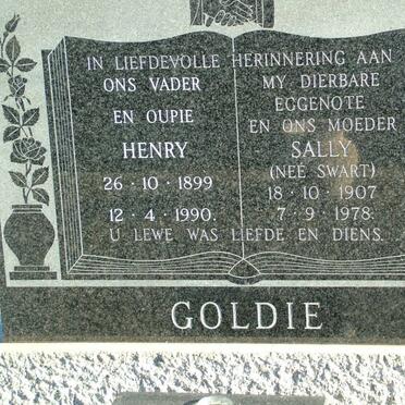 GOLDIE Henry 1899-1990 &amp; Sally SWART 1907-1978