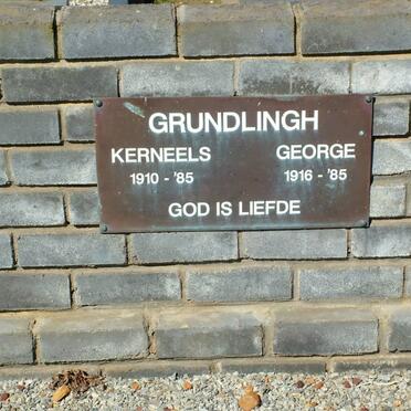 GRUNDLINGH Kerneels 1910-1985 :: GRUNDLINGH George 1916-1985