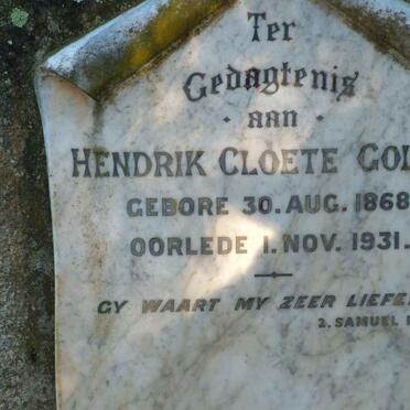 GOLDIE Hendrik Cloete 1868-1931