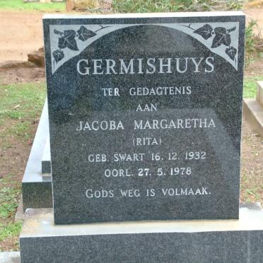 GERMISHUYS Jacoba Margaretha nee SWART 1932-1978