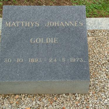 GOLDIE Matthys Johannes 1893-1973