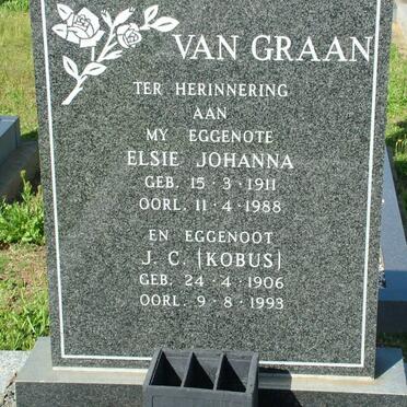 GRAAN J.C., van 1906-1993 &amp; Elsie Johanna 1911-1988