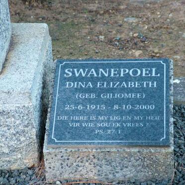 SWANEPOEL Dina Elizabeth nee GILIOMEE 1915-2000