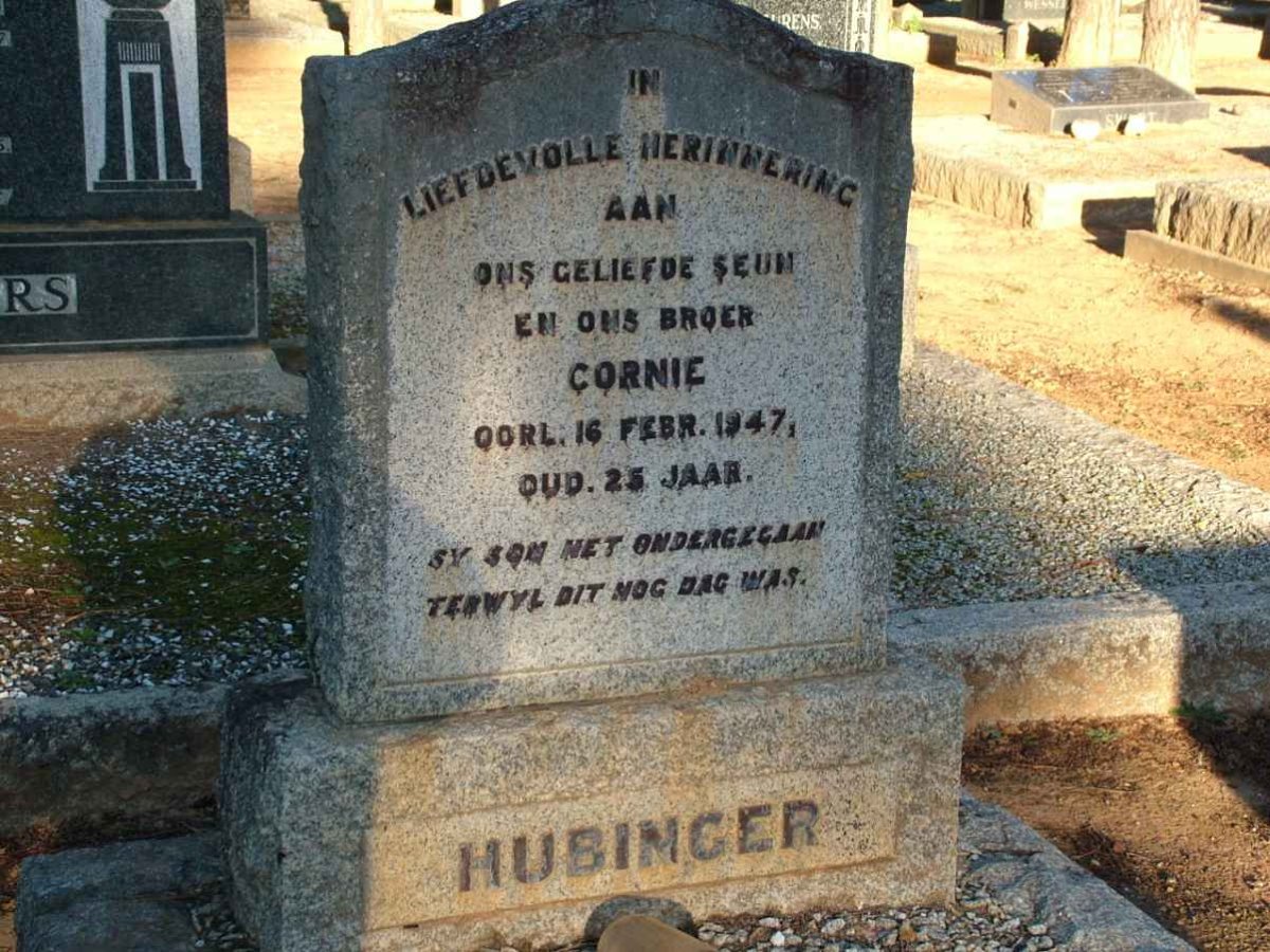 HUBINGER Cornie -1947