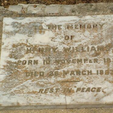 WILLIAMS Henry 1820-1883