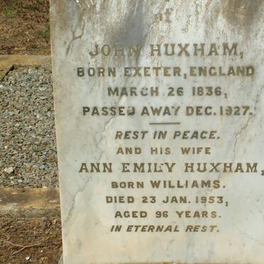 HUXHAM :: WILLIAMS