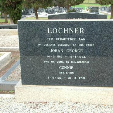 LOCHNER Johan George 1912-1973 &amp; Connie BRINK 1913-2002