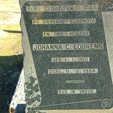 LOURENS Johanna C. 1910-1954