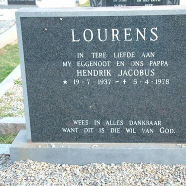 LOURENS Hendrik Jacobus 1937-1978