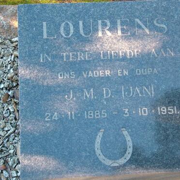 LOURENS J.M.D. 1885-1951