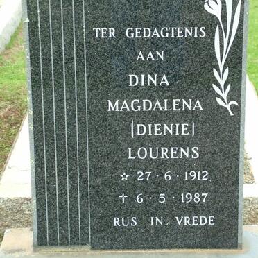 LOURENS Dina Magdalena 1912-1987