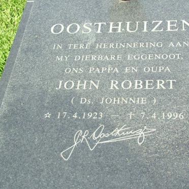 OOSTHUIZEN John Robert 1923-1996