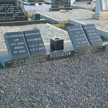 POTGIETER Joseph Willem 1919-1979 &amp; Elizabeth 1919-2005
