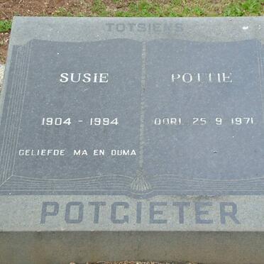 POTGIETER Pottie -1971 &amp; Susie 1904-1994