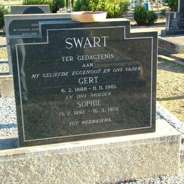 SWART Gert 1888-1961 &amp; Sophie 1892-1972