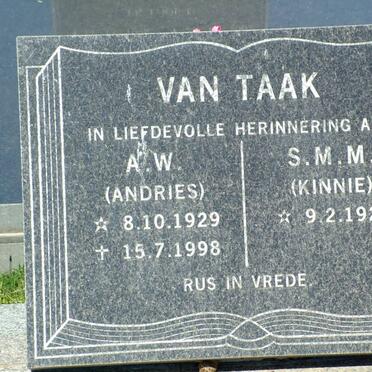 TAAK A.W., van 1929-1998 &amp; S.M.M. 1922-