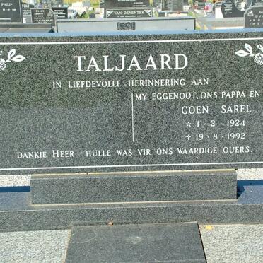 TALJAARD Coen Sarel 1924-1992
