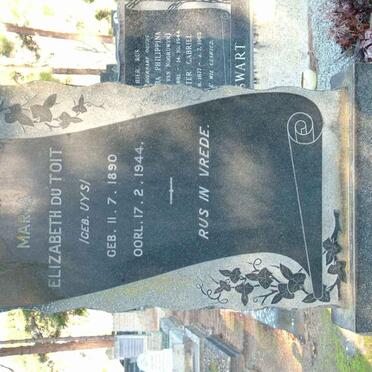 TOIT Elizabeth, du nee UYS 1890-1944