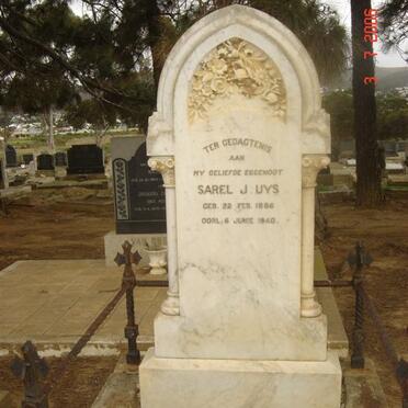 UYS Sarel J. 1886-1940