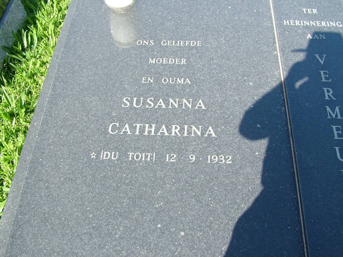 VERMEULEN Susanna Catharina nee DU TOIT 1932-