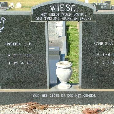 WIESE J.P. 1965-1981 :: WIESE F.C. 1965-1981