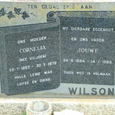 WILSON Jouwe 1884-1969 &amp; Cornelia VILJOEN 1893-1979