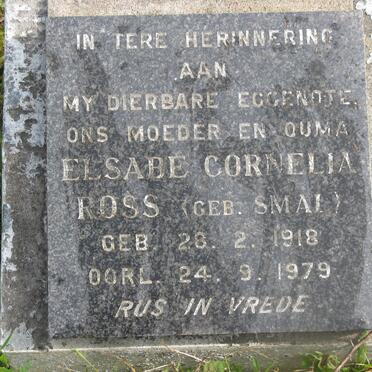 ROSS Elsabe Cornelia nee SMAL 1918-1979