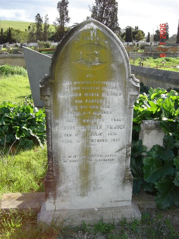 VILJOEN Jacobus Oktober 1851-1925 & Dolphina Maria CARELSE 1950-1925