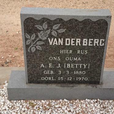 BERG A.E.J., van der 1880-1970