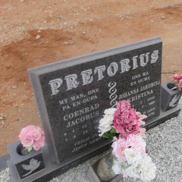 PRETORIUS Coenrad Jacobus 1931-2003 &amp; Johanna Jakomina Kristina 1940-2009
