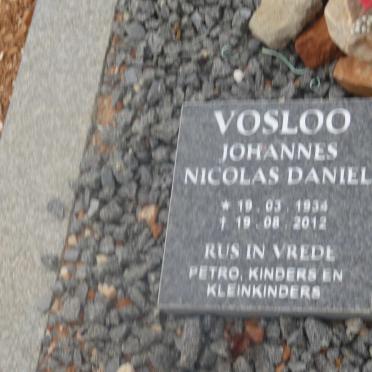 VOSLOO Johannes Nicolas Daniel 1934-2012