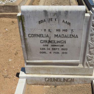 GRUNDLINGH Cornelia Madalena nee REINECKE 1920-1951