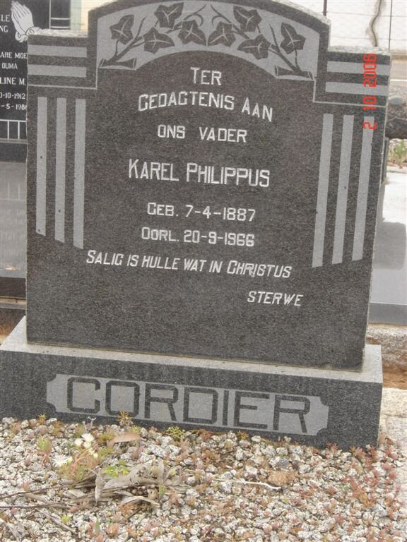 CORDIER Karel Philippus 1887-1966
