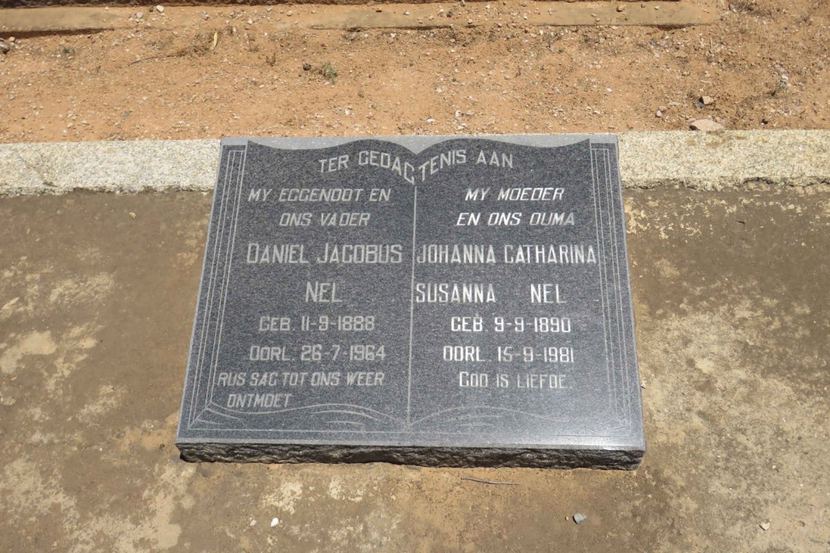 NEL Daniel Jacobus 1888-1964 & Johanna Catharina Susanna 1890-1981