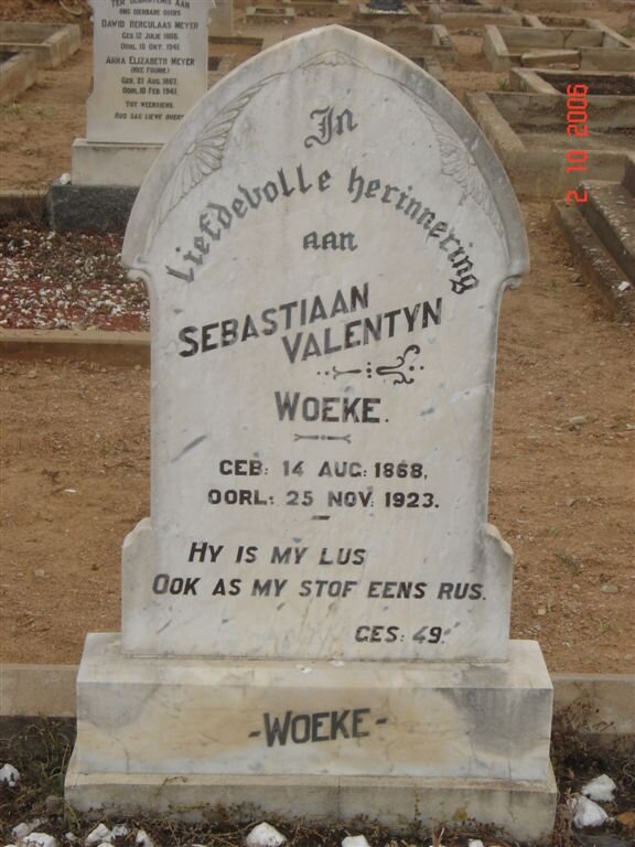 WOEKE Sebastiaan Valentyn 1868-1923