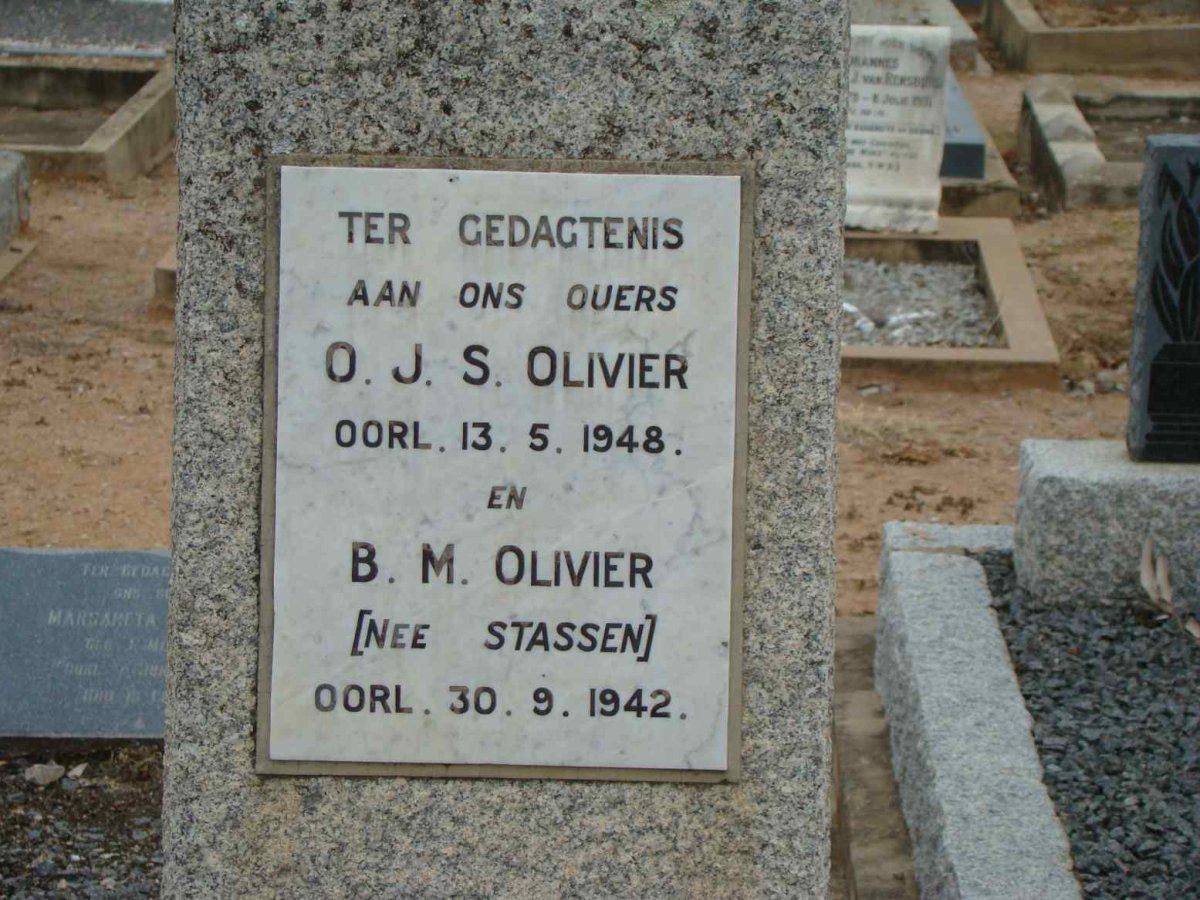OLIVIER O.J.S. -1948 & B.M. STASSEN -1942